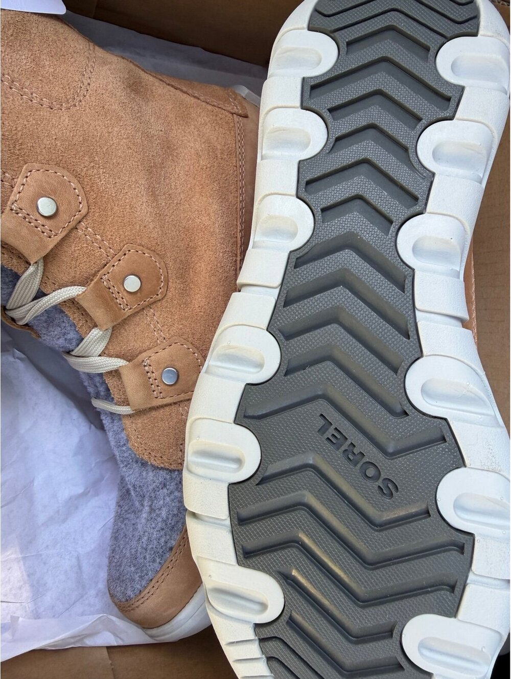 Sorel Explorer II Joan Waterproof Boots for Ladies - Tawny Buff/Moonstone - 7 - Picture 5 of 8